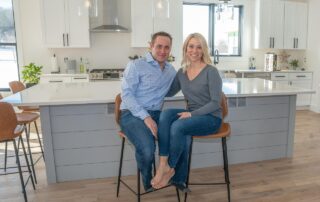 couple sits in kitchen with kitchen remodel ideas GTA