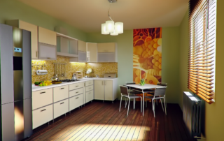 yellow kitchen cabinets